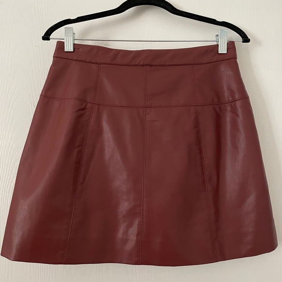 Free People vegan leather snap skirt - Picture 4 of 8